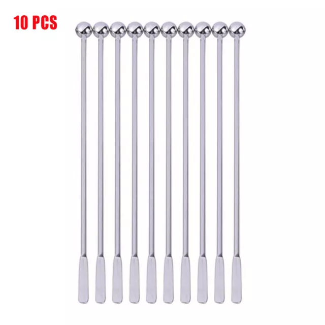 Swizzle Sticks Metal Stainless Steel Mixing Cocktail Coffee Stirrers Wine Drink