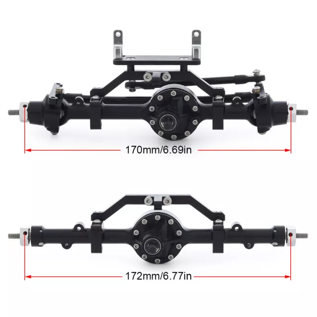 Asse posteriore anteriore CNC per auto cingolata 1/10 RC RC RC4WD Gelande II TF2 D90 D110 YotaII