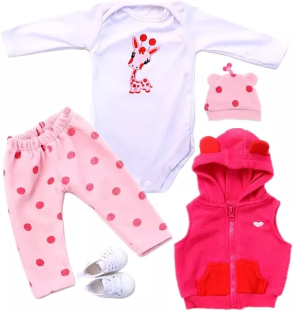 Reborn Baby Clothes Reborn Dolls Clothes for 17-22 In Newborn Baby Doll 5pcs Set