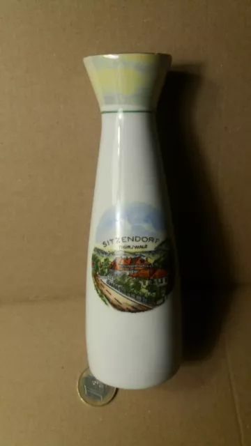 Vase Sitzendorf Thüringer Wald Porzellan Andenken Thüringen DDR Saalfeld