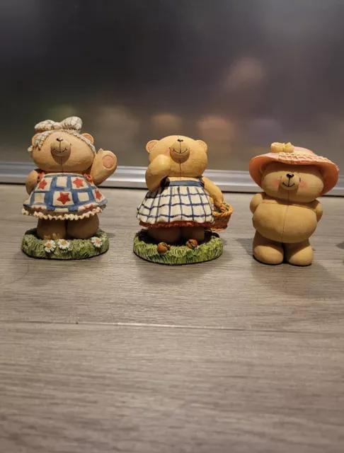 Andrew Brownsword Forever Friends 3 Figurines Bear Summer Outfits Hallmark Rare