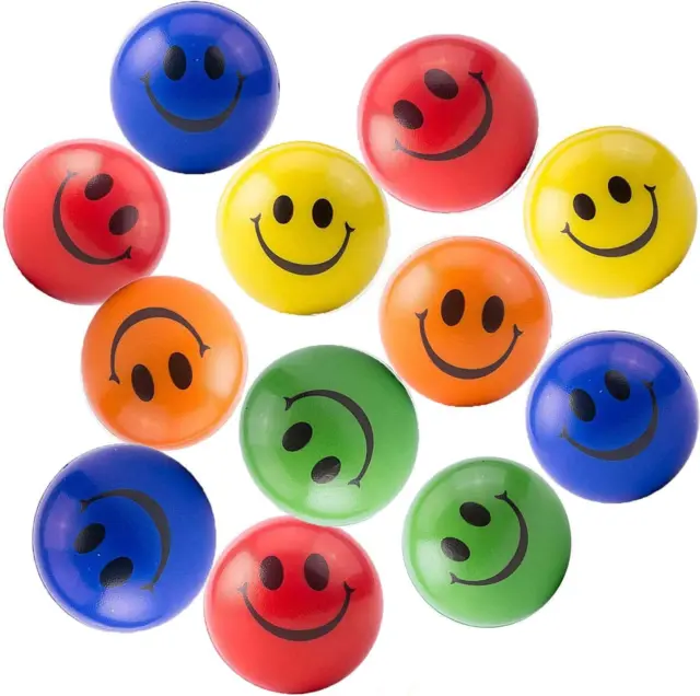 Bola de estrés facial divertida sonrisa de color neón - Happy Smile cara blandida juguetes Stre