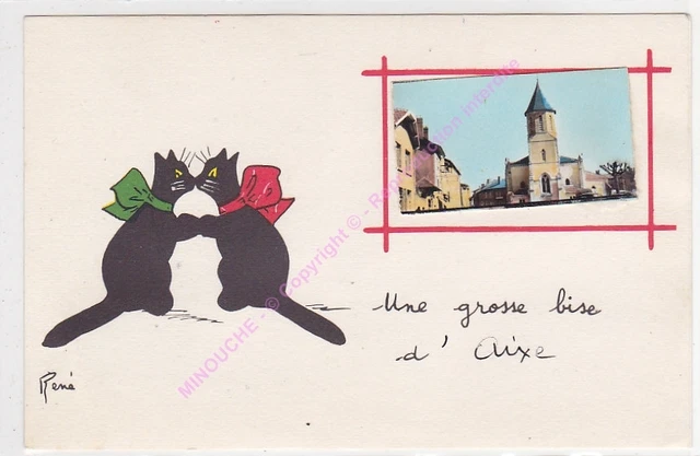 Cpsm 87700 Aixe On Vienna Illustrator Rene The Cat n3