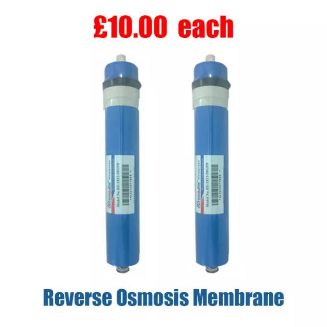 2 x 50 GPD Membrane Reverse Osmosis Element Water Filter Purifier