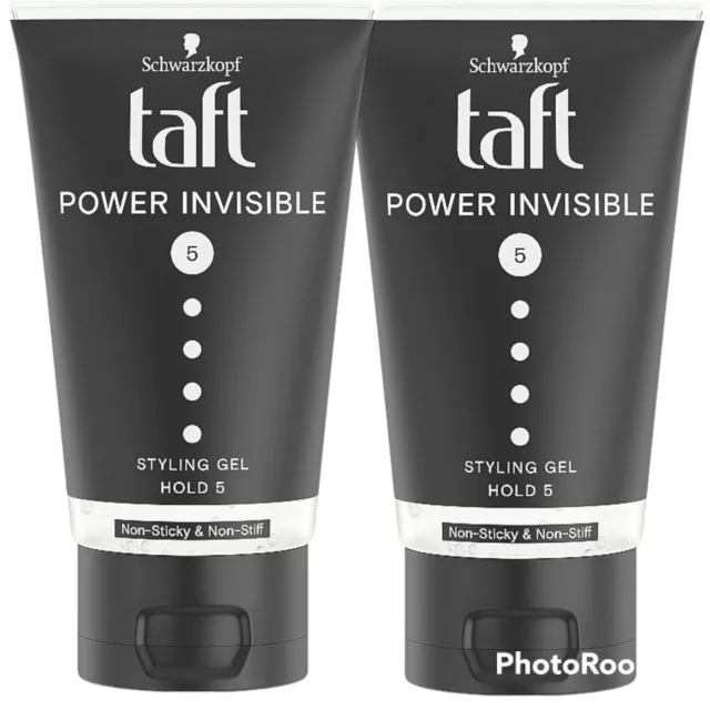 Schwarzkopf Taft Power Invisible Styling  Hair Gel  150ML X 2 Free P+P