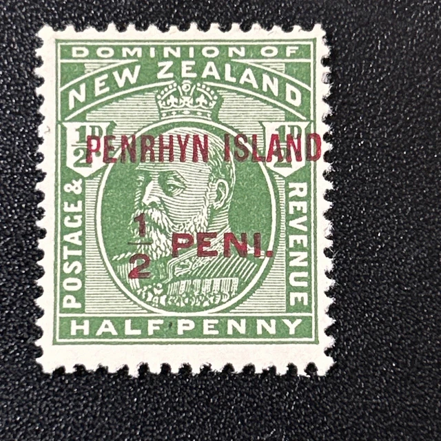 Cook Islands - Penrhyn 1914 KGV ½d NO STOP AFTER "ISLAND" M/H SG 19a.