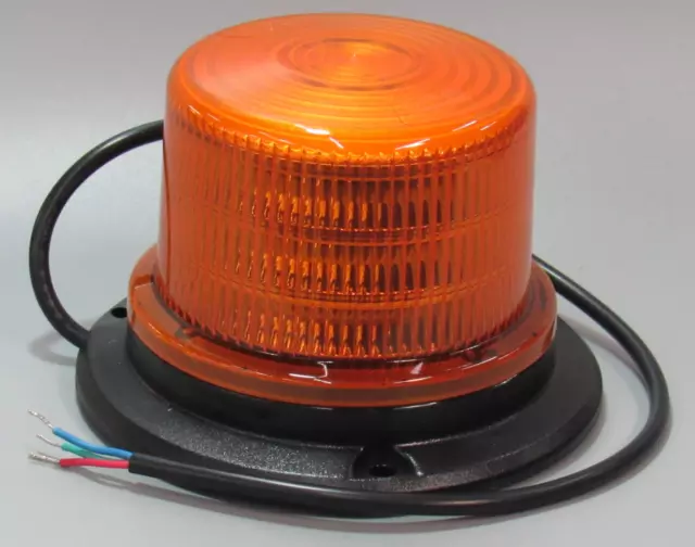 4" Cylinder Amber 36 LED Beacon Warning Dome Roof Emergency Strobe Revolving