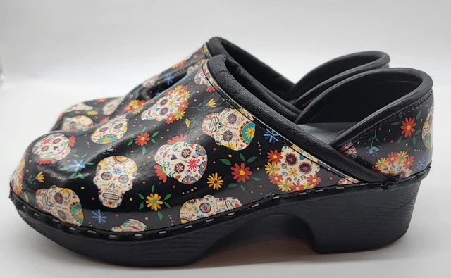 Dansko sugar outlet skull clogs