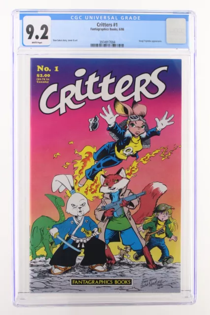 Critters #1 - Fantagraphics 1986 CGC 9.2 Usagi Yojimbo App.