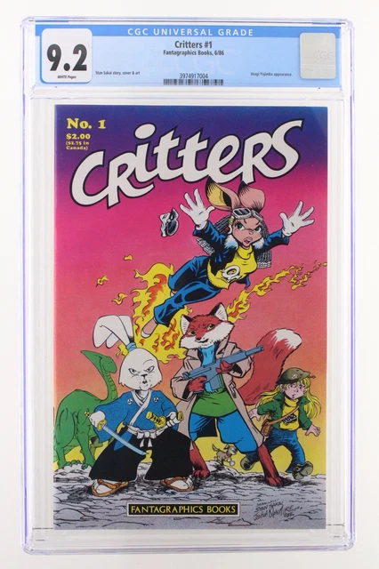 Critters #1 - Fantagraphics 1986 CGC 9.2 Usagi Yojimbo App.