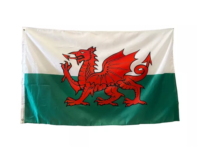 Wales Flag, Welsh Flag, Flag of Wales, The Red Dragon Flag, 5FT x 3FT