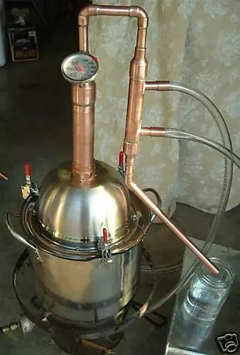 Chaudière en acier inoxydable cuivre alcool moonshine éthanol Still E-85 reflux n°2 gallons
