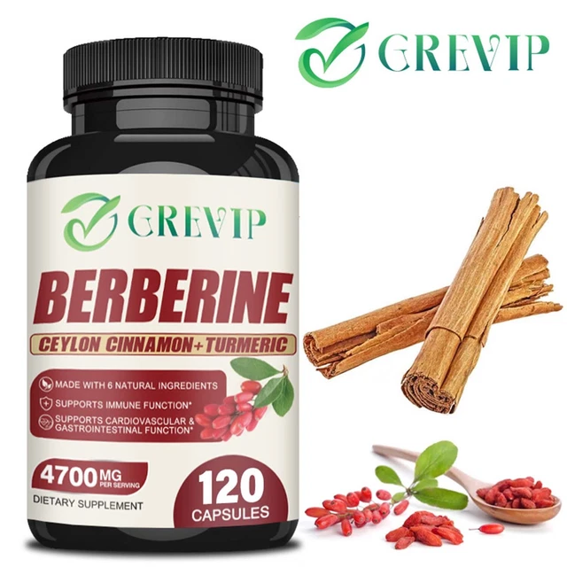 BERBERINE HCI 4700MG Ceylon Cinnamon, Healthy Cholesterol, Blood