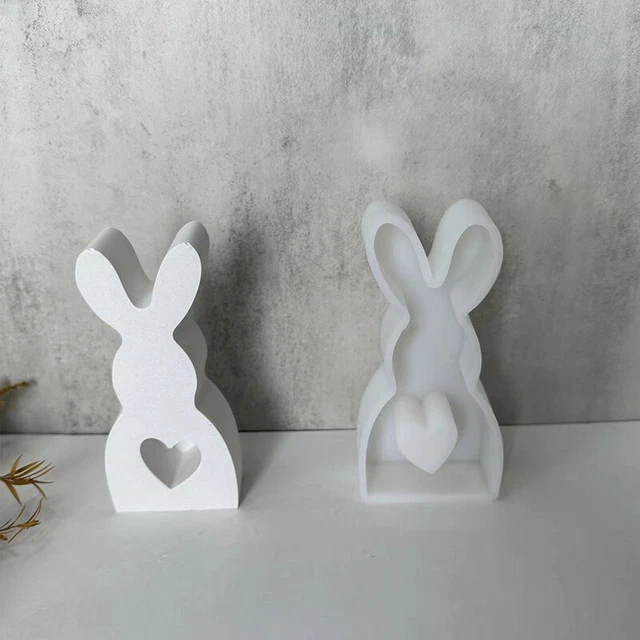 Aromatherapy Candle Mold Easter Rabbit Candle Silicone Molds Gypsum Decorations
