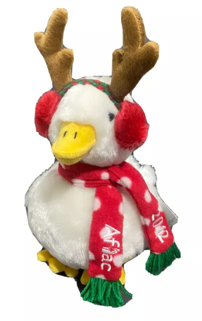 AFLAC CHRISTMAS DUCK  MACYS PLUSH STUFFED ANIMAL TOY DOLL Antlers 2012 Works