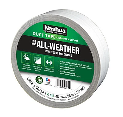 Berry Plastics 1207797 White HVAC- Professional Grade Duct Tape- 1.89 in. x 60 Y