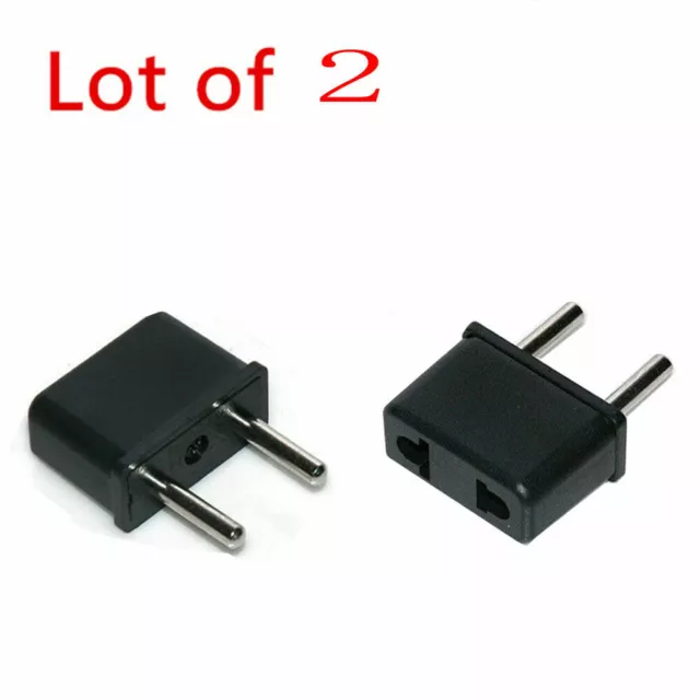 110V-220V US USA to Spain Travel Adapter Power Socket Plug Converter Convertor