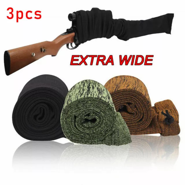 3PCS Pistol Gun Sleeves Handgun Shotgun Socks Silicone Treated Hunting Tactical