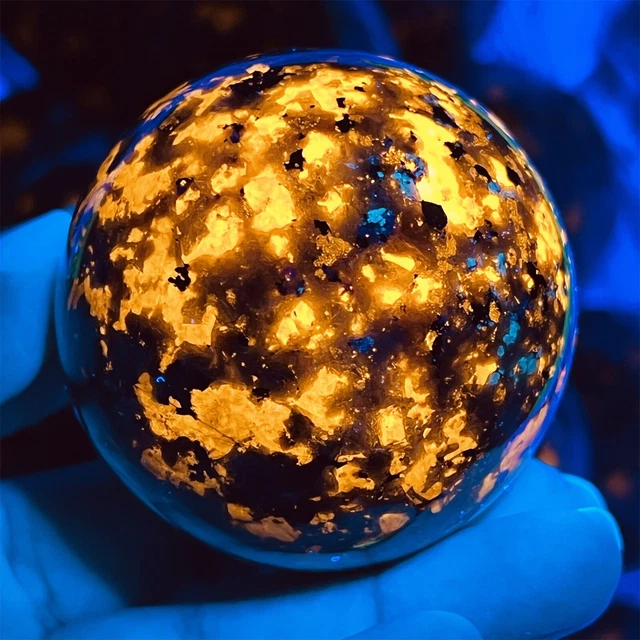 45mm+ Natural Yooperite Gemstone Sphere gem Quartz Crystal Ball reiki healing 1x