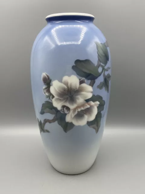 Große königliche Kopenhagen Porzellan Apfelblüte & Schmetterlingsvase 2689/2129 27,5 cm