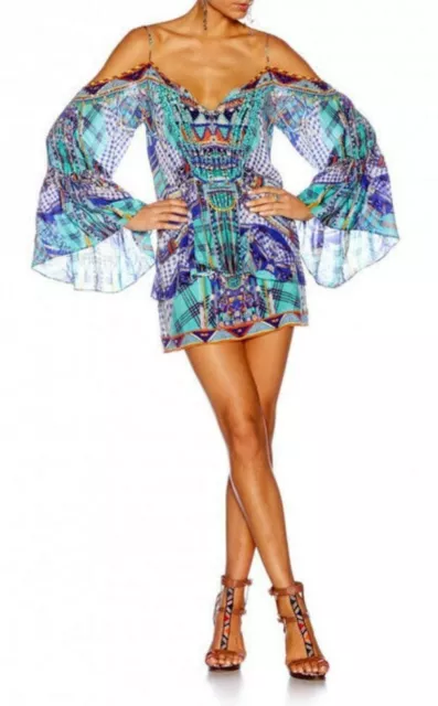 Camilla Franks Divinity Dance Drop Shoulder Silk Top Size XS Small $4 EXPRESS