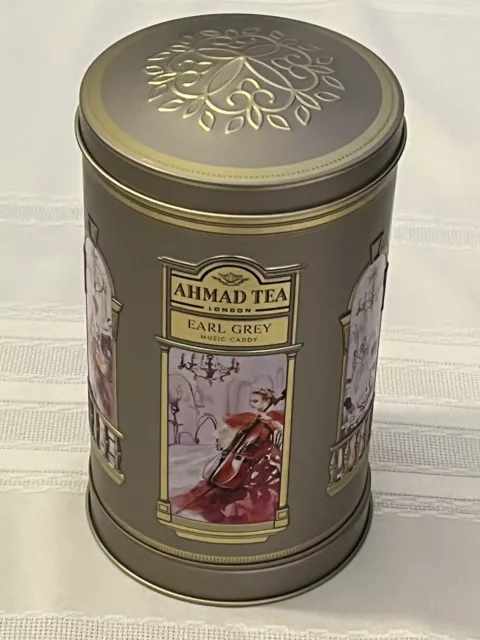 Ahmad Tea London English Breakfast Musical Caddy Beautiful Empty Tin For Storage