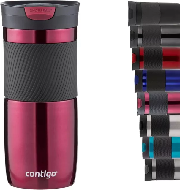 Contigo Byron Snapseal Reisebecher, Edelstahl Thermo, Vakuum Makrone