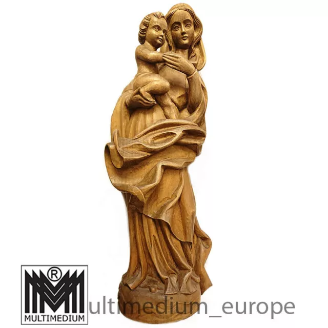 Große Madonna Maria mit Jesus Kind Holz Figur Skulptur Muttergottes geschnitzt