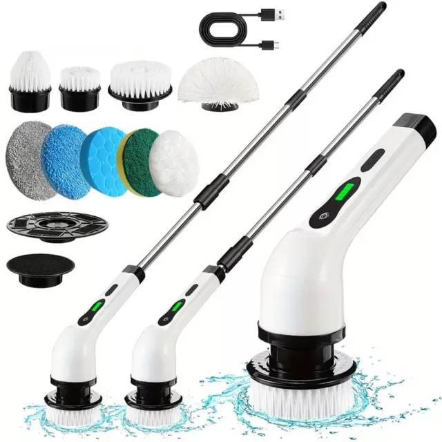 Cordless Electric Spin Scrubber Turbo Scrub Cleaning Brushs Chargeable Bathroom