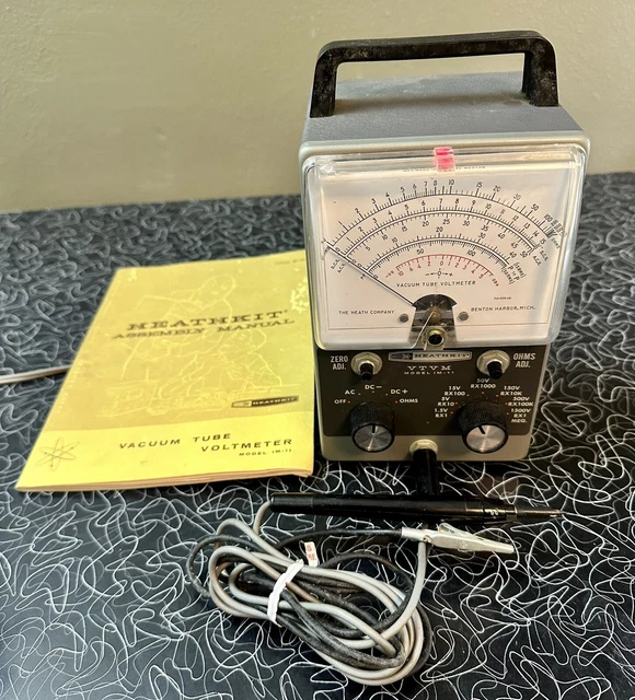 HealthKit Tube Volt Meter IM-11 VTVTM With Probes & Assembly Manual Working