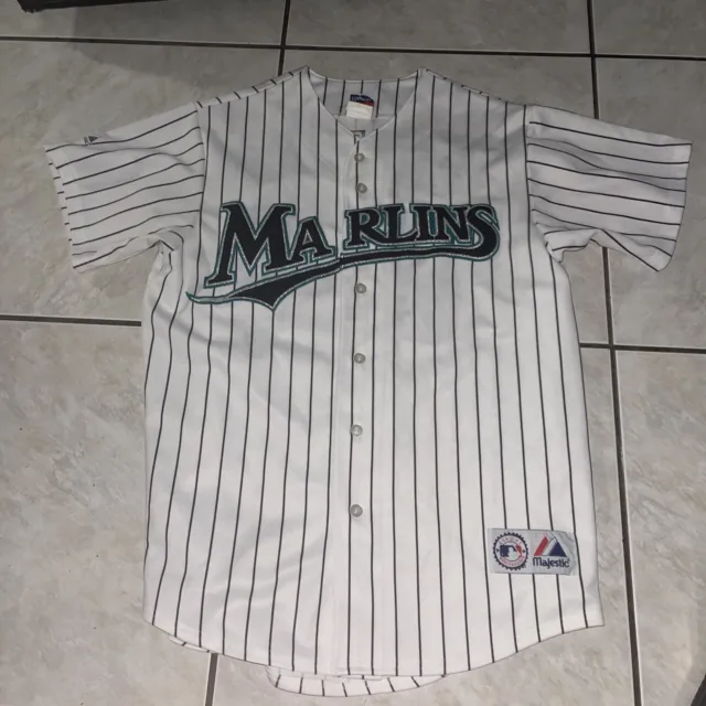 Preowned Majestic MLB Miami Marlins Jersey Size Large R1