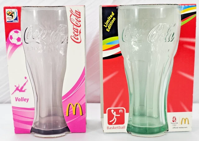 記念グッズ 2010FIFA WORLD CUP COKE GLASS McDonald's UNUSED] 2010 MCDONALD'S COKE CONTOUR GLASS 2010 FIFA WORLD