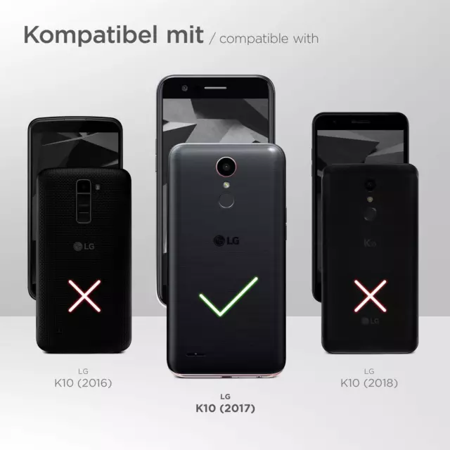 Étui Portable pour LG K10 2017 Pliez Téléphone Avec Film 2