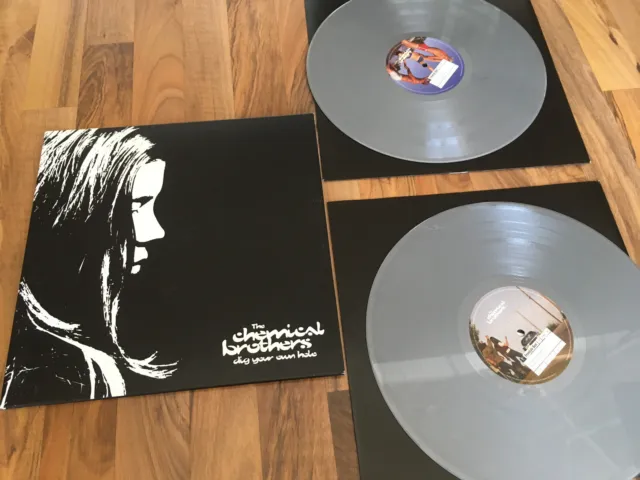 The Chemical Brothers Dig Your Own Hole 2 Lps Silver Vinyl Vg++