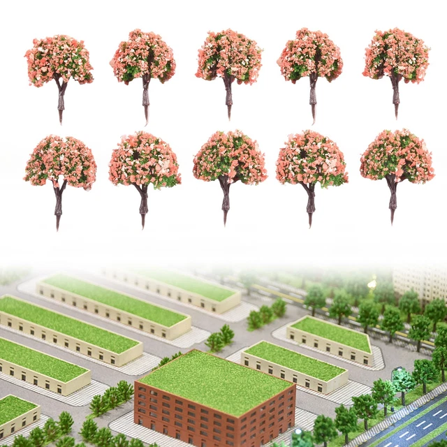 Cayway 34 PCS Arbres Modèles Miniatures 3-15.5cm - Paysage Train Et Maquette Bricolage