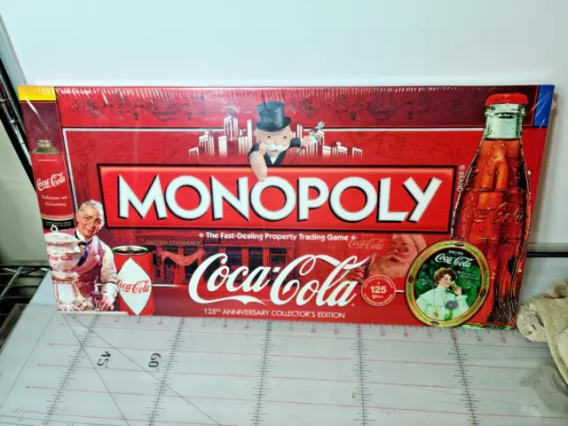 Sealed Monopoly Coca-Cola 125th Anniversary Collector's Edition