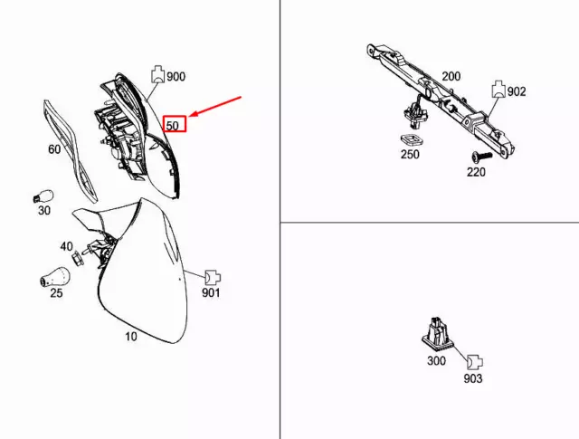 Neu Mercedes-Benz A W177 Hinter Der Rechten Heckklappe Rucklicht A1779061200