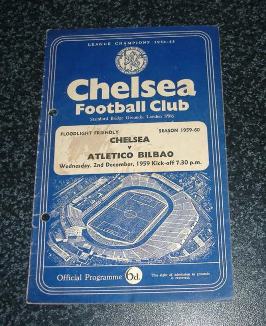 Chelsea v Atletico Bilbao 1959/60 - Floodlight Friendly