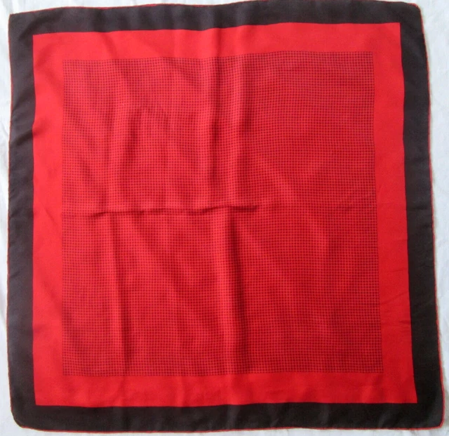 Foulard Vintage 100% Soie 53x53 Cm - Multicolore (très Bon état)