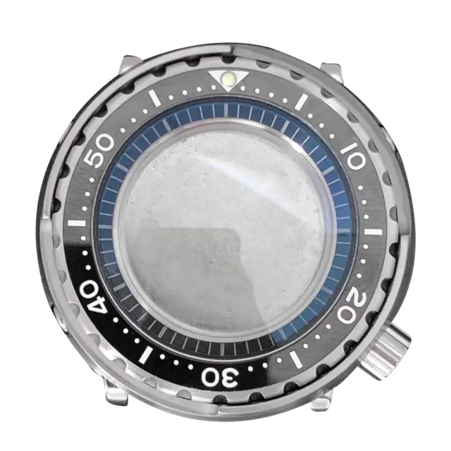 45mm Stainless Steel Mineral Glass Watch Case For NH35/NH36 Mechanical Movement