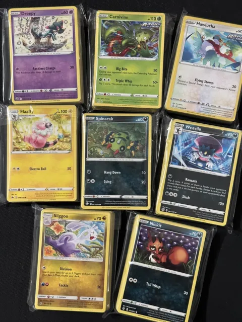 1000 Pokemon Card Bulk Lot Common Uncommon + 150 Holo Rares, Reverse Holos, Rare