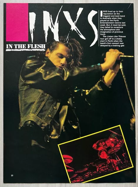 MICHAEL HUTCHENCE / INXS - 1985 Full page Australian magazine poster feature