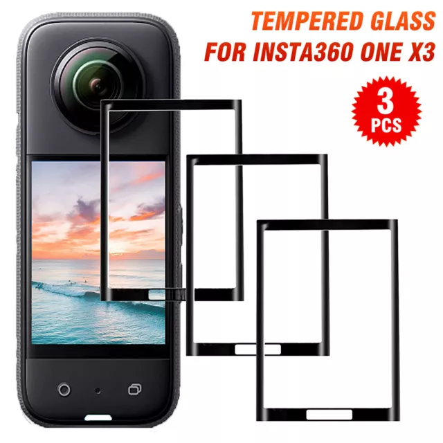 3PCS For Insta360 ONE X3 Tempered Glass Film Screen Protector For