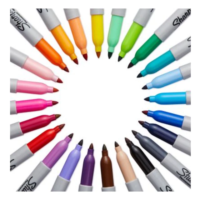 Sharpie Fine Point Bullet Tip Permanent Marker Pens Mixed Colours Black
