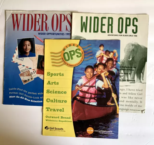 Vintage Girl Scout Wider Ops Adventures for Older Girls Magazine 1995 1996 2002