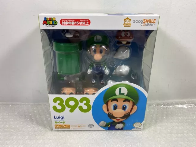 Figurine (Figure) Nendoroid No. 393 - Super Mario: Luigi Japan New