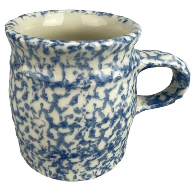 Gerald Henn Workshops BLUE Sponge Ware Roseville Mugs Coffee Cup Farmhouse NEW