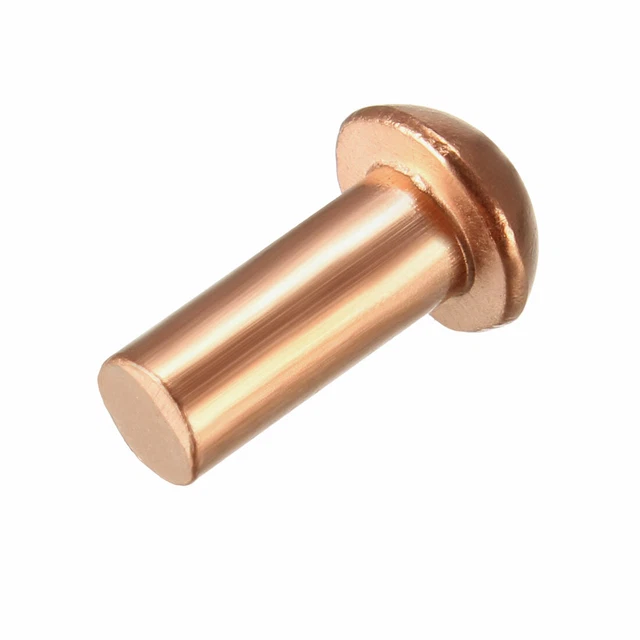 50Pcs 13/64" x 15/32" Tête ronde Cuivre Solide Rivets Attaches