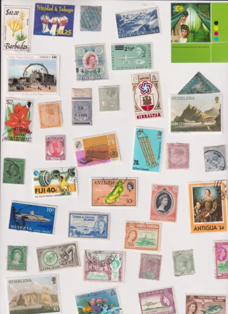 Big Lot Of Stamps From British Commonwealth Off Paper ( 3000 )