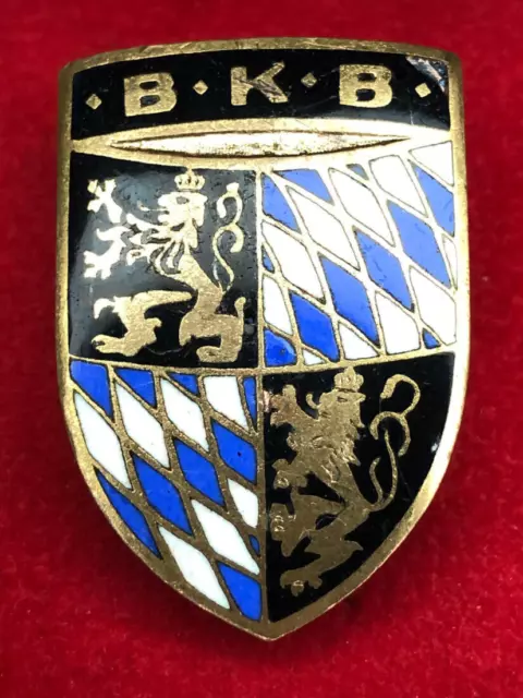 Vintage Abzeich BKB Bayerischer Kriegerbund Emailliert Mitgliedsabzeichen